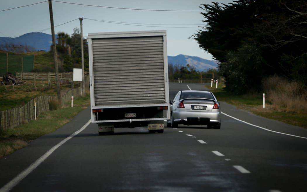 Dangerous passing on SH1 north of Wellington.