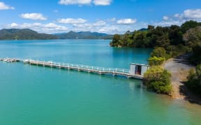 Waitaria Bay jetty.
