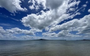 Kohimarama Beach, Rangitoto, clouds generic, sky generic, ocean, sea