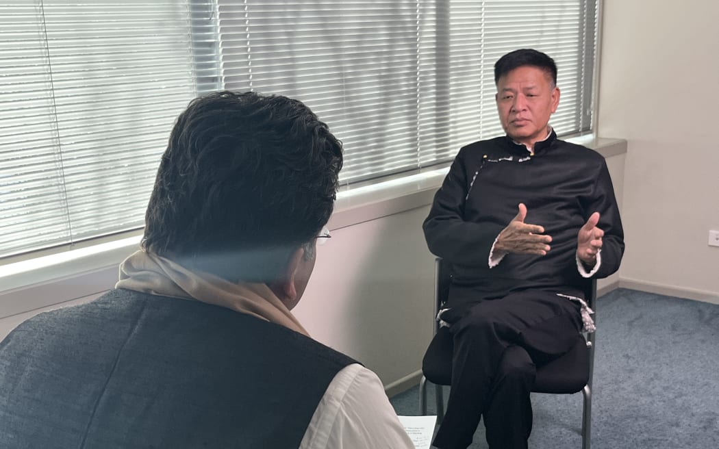 Penpa Tsering, president of Tibet’s self-declared government-in-exile, speaks in Auckland during his first-ever visit to New Zealand.