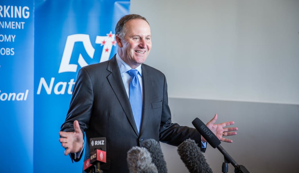 Prime Minister John Key speaks to media about the Panama Papers whistleblower on 7 May 2016.