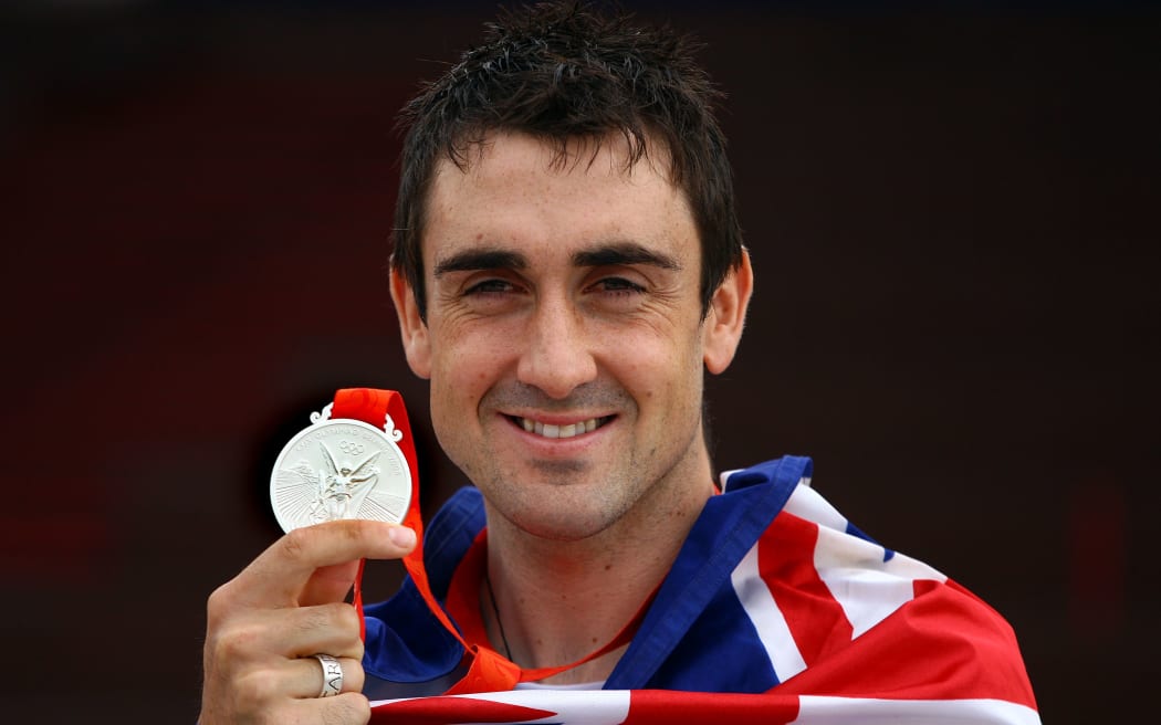 Indoor pursuit silver medallist Hayden Roulston pictured in the Olympic Village the day after his win at the Beijing Olympic Games. 17 August 2008. Photo: Lawrence Smith/PHOTOSPORT