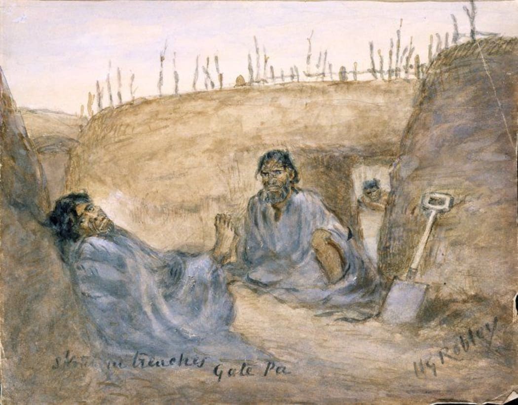 Horatio Robley's paintings of dead and dying warriors had "a strong effect" on the British public.
