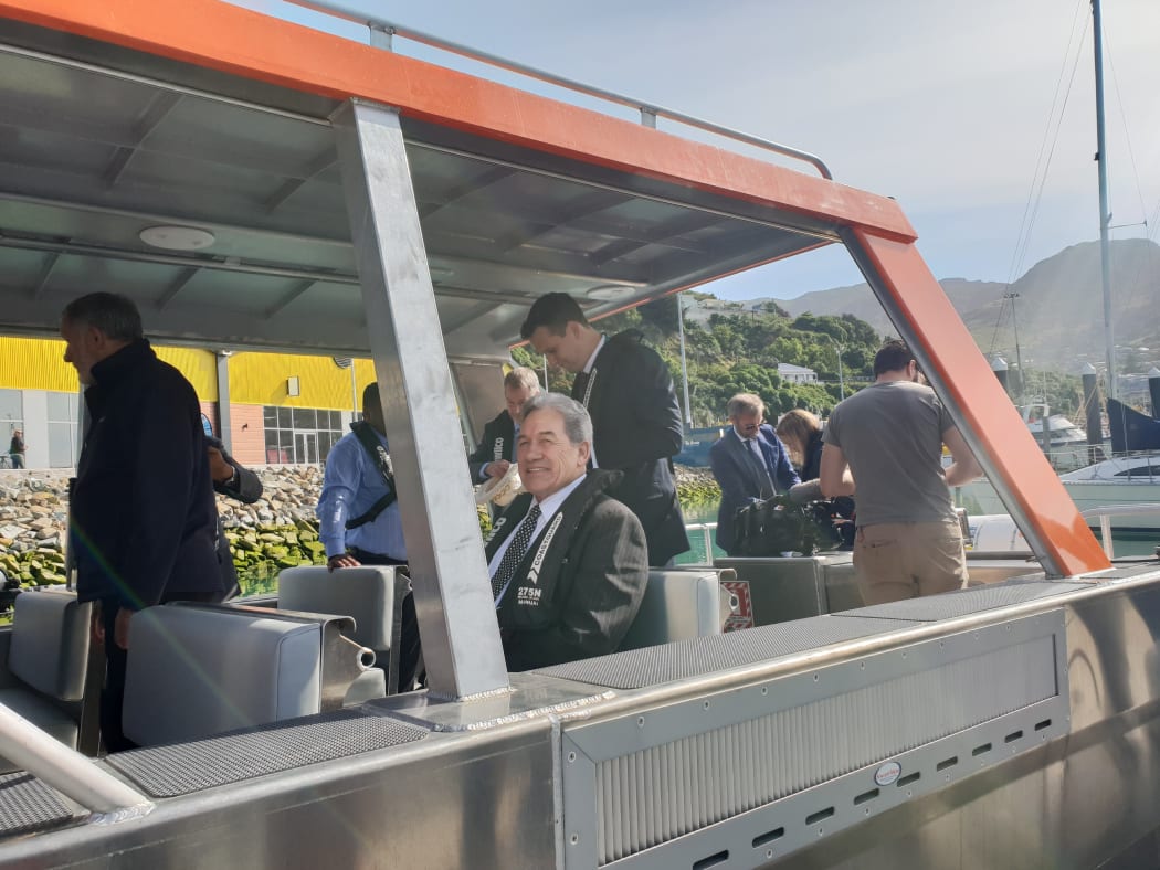 Winston Peters at handover of vessel to Tokelau at Lyttelton on December 7 2018