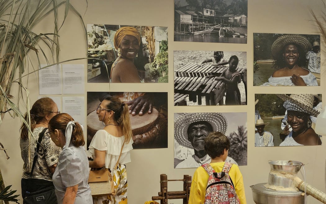 Kadamabri's Images from the collection Pueblo de Tambores on display during COP16 Cali 2024 featuring images from Timbiqui