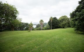 The proposed build site for the Erebus Memorial in the Parnell Rose Gardens.