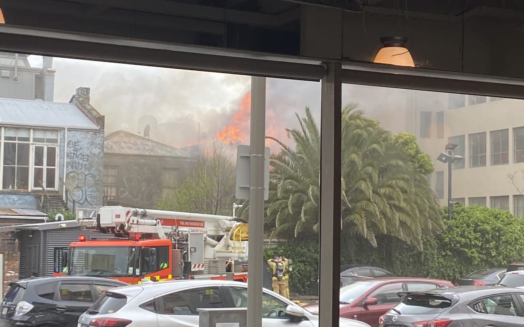 Wellington fire on Ghuznee Street on 15 October 2023.