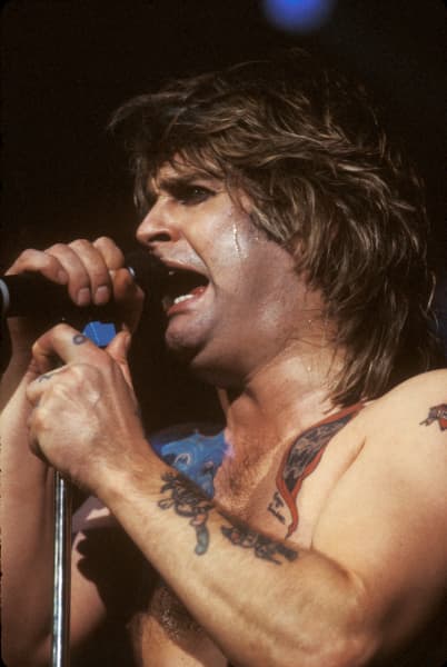 Ozzy Osbourne, British singer, during a concert at Espace Balard. Paris (15th arrondissement), December 22, 1983.