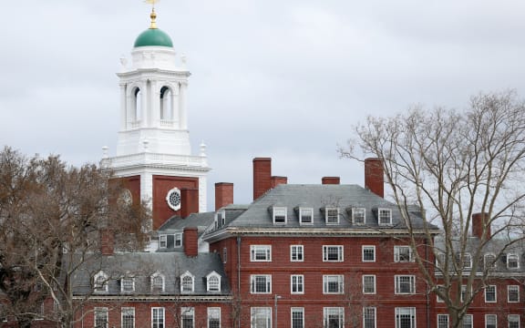 CAMBRIDGE, MASSACHUSETTS - MARCH 23: The Harvard University campus is shown on March 23, 2020 in Cambridge, Massachusetts. Students were required to be out of their dorms no later than March 15 and finish the rest of the semester online due to the ongoing COVID-19 pandemic.   Maddie Meyer/Getty Images/AFP (Photo by Maddie Meyer / GETTY IMAGES NORTH AMERICA / Getty Images via AFP)