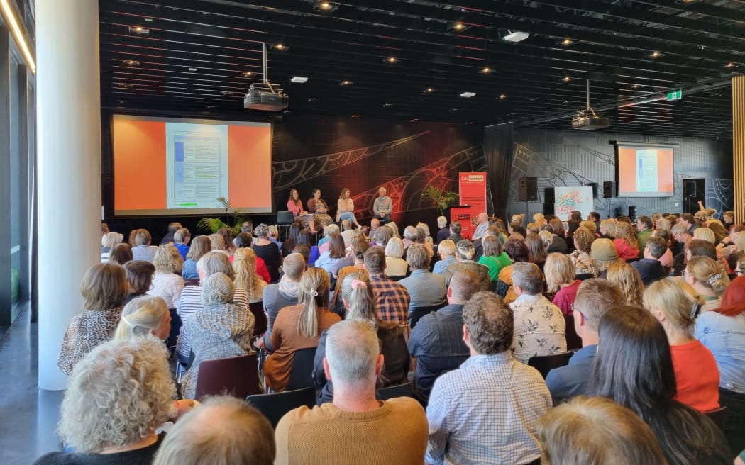 Attendees of the Decult conference in Christchurch.