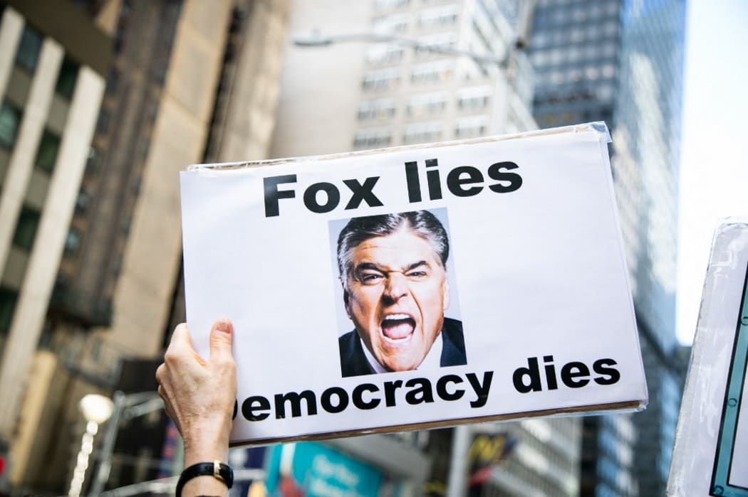Activists with Extinction Rebellion New York City coordinated a die-in in front of Fox News to call attention to misinformation spread by the broadcast news company surrounding the climate crisis.