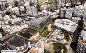 A rendition of what Wellington's Te Ngākau Civic Square could look like.