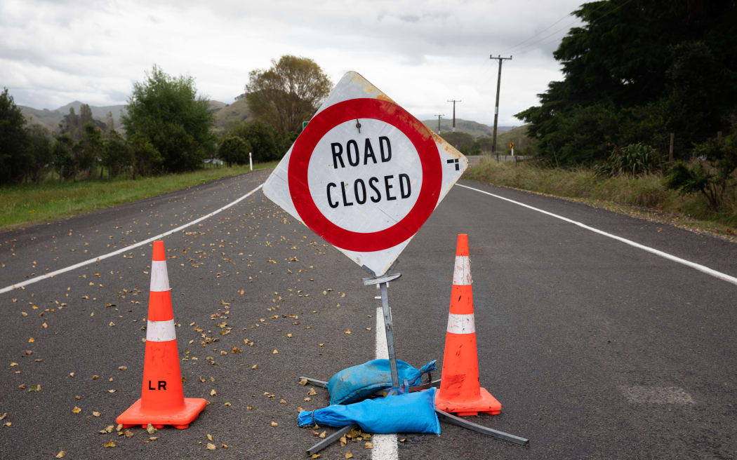 State Highway 35 north of Tologa Bay has been closed