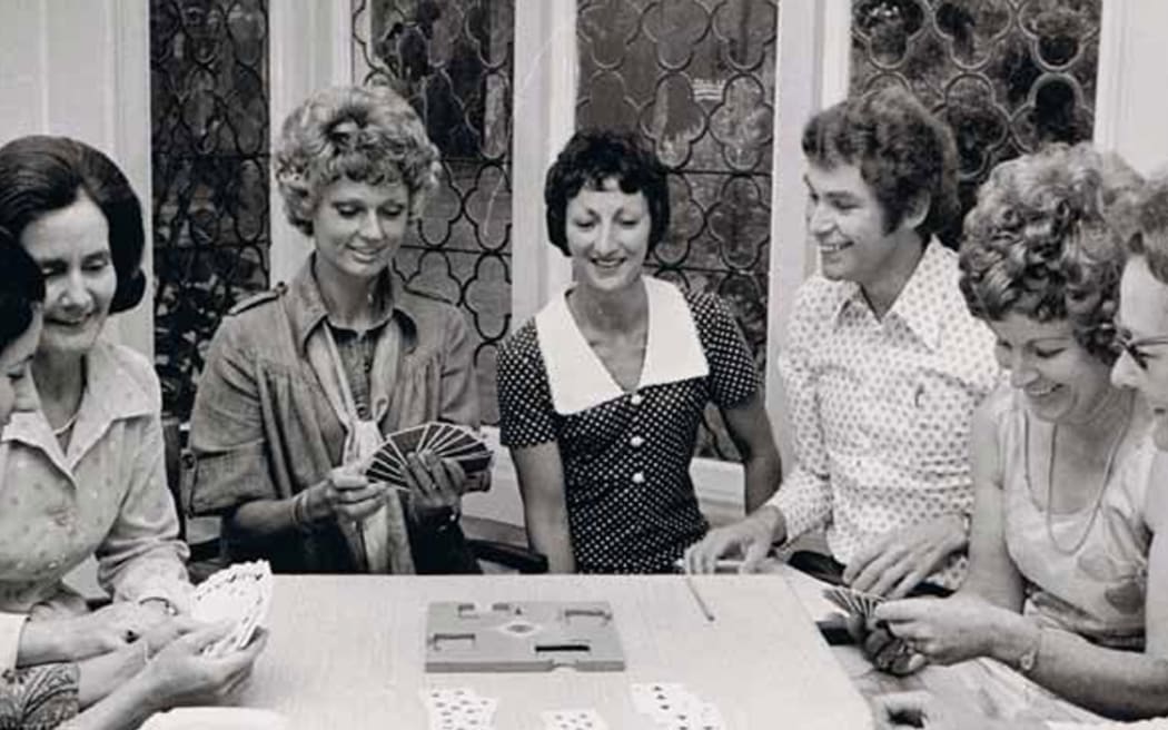 Jan Cormack playing bridge