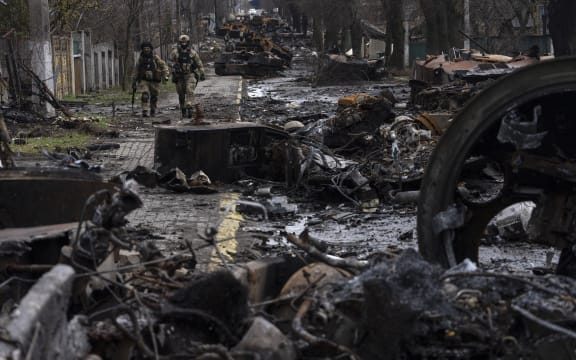 Image from photography exhibition ‘Ukraine: The Cost of Freedom’ at Auckland Museum