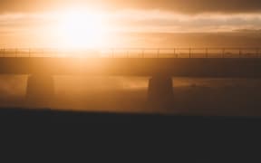 A bridge over the Rangitata River.