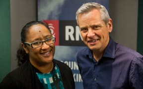 Shannon Haunui-Thompson and Guyon Espiner