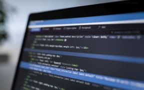 Developing programming and coding technologies, website design and cyber space concept.