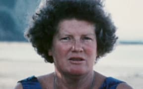 Screen shot of Janet Frame from 1975 television documentary