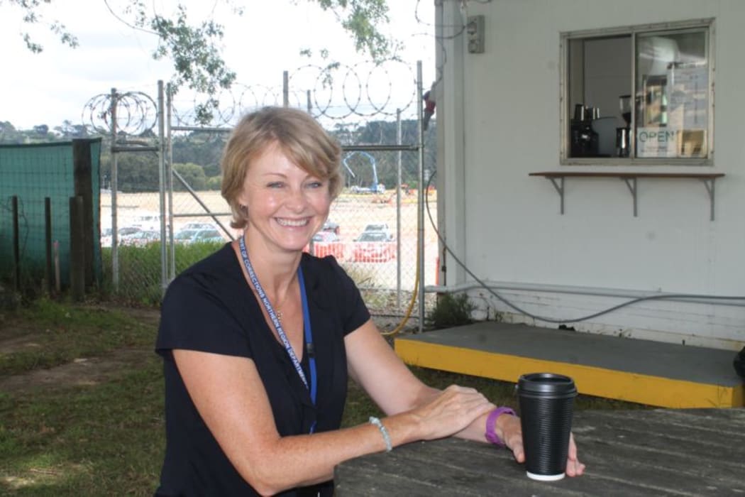 Assistant Director at Auckland Prison Julia Prescott, outside prison coffee shop