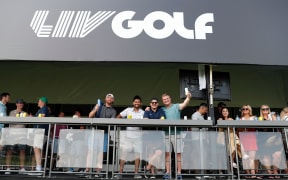 Fans at a LIV Golf tournament.