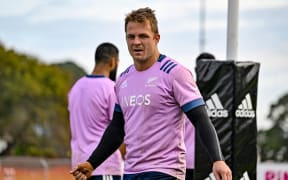 Sam Cane during All Blacks training at Grammar TEC Rugby Club in Auckland.
