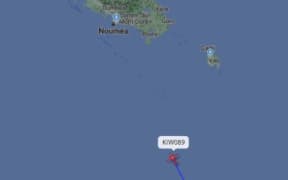 A C-130 Hercules en route to Nouméa this afternoon in what is the first of a series of flights to help those stranded.