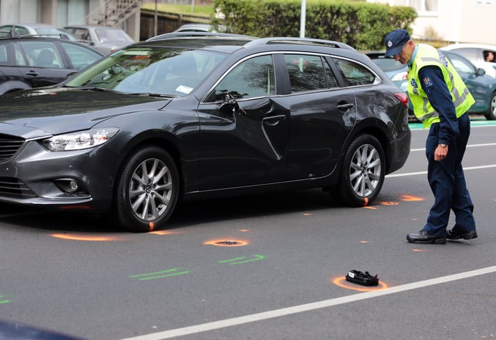 The scene where a Toddler was hit by car in Mt Eden Road