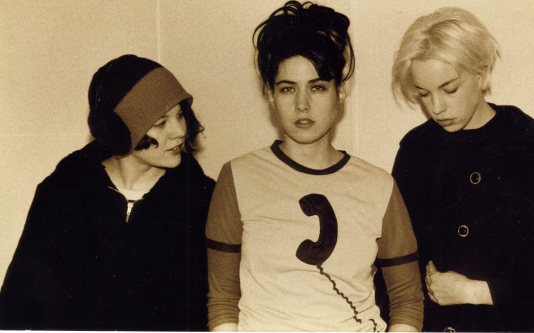 Kathleen Hanna of Bikini Kill ahead of their first ever show in