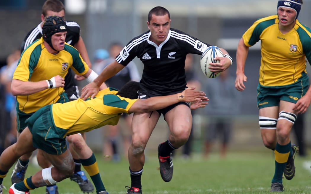 James Lowe playing for New Zealand Schools in 2010.