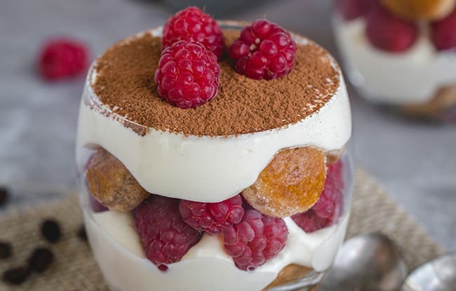 Tiramisu with Raspberries