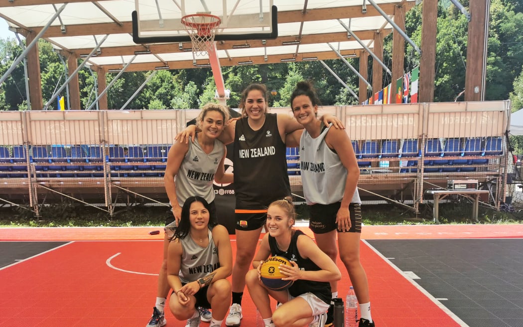 The Tall Ferns 3x3 squad for the 2022 3x3 World Cup in Belgium.