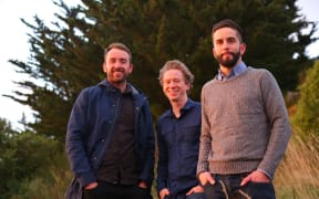 From left: Daniel Price, Jeff Willis, Adrien Taylor aka three dudes who want you to plant trees for Trump