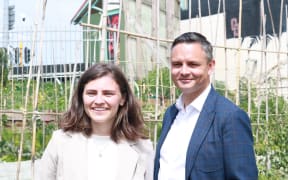 Chlöe Swarbrick and James Shaw.