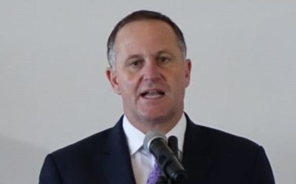 John Key talking to the Otago Chamber of Commerce at Forsyth Barr stadium in Dunedin.