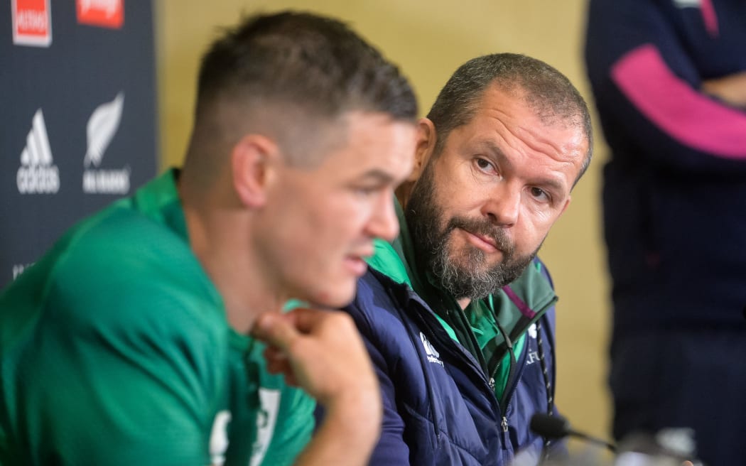Ireland player Johnny Sexton and coach Andy Farrell.