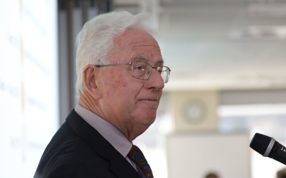 Sir Michael Cullen at the Tax Working Group announcement.