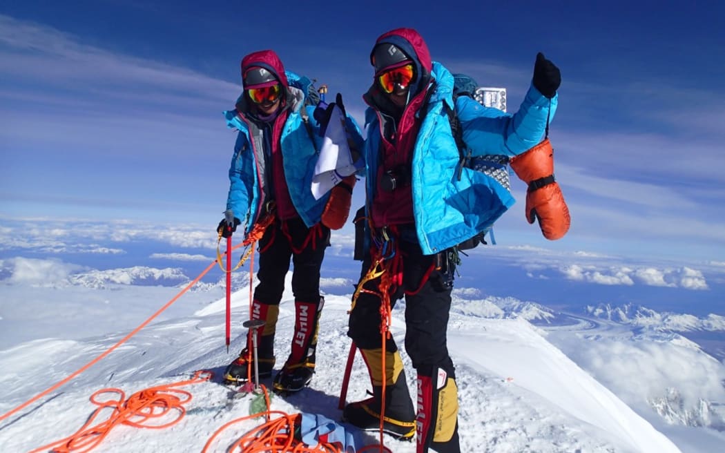 Tashi and Nunshi Malik At_Mt_McKinley_Summit