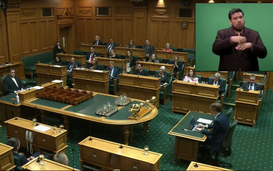 Prime Minister Christopher Luxon delivers in Parliament the Crown apology to abuse survivors.