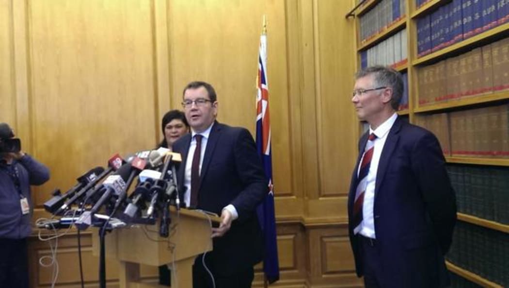 Nanaia Mahuta, Grant Robertson and David Parker (L-R) pledge their support.
