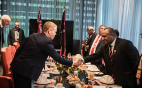 Chris Hipkins and James Marape