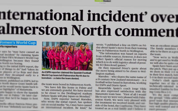The Manawatu Standard reports the fallout from claims of Spanish boredom.
