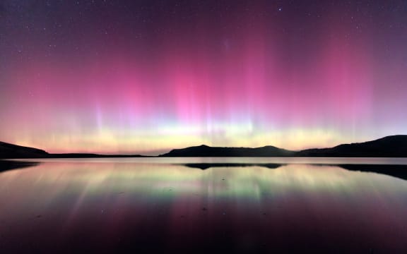 Aurora Australis (The Southern Lights) appeared over New Zealand's skies on 27 February, 2023.