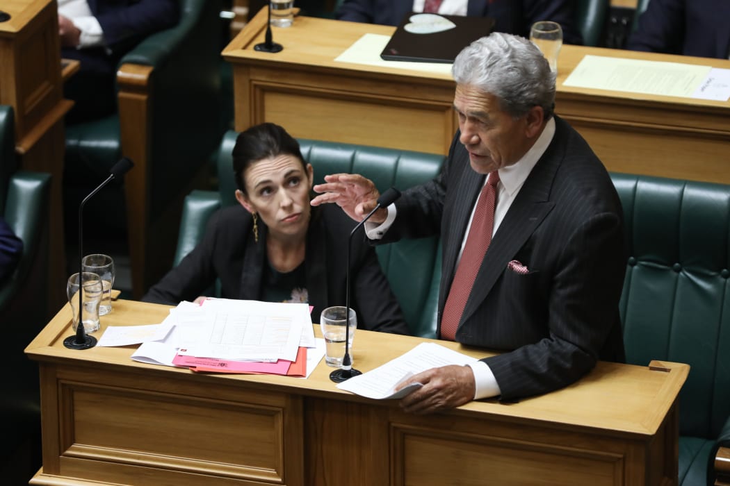 Jacinda Ardern and Winston Peters in the House