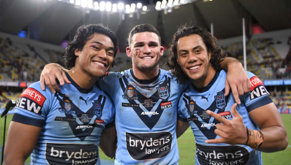 Brian To'o, Nathan Cleary and Jarome Luai.
NSW State of Origin
