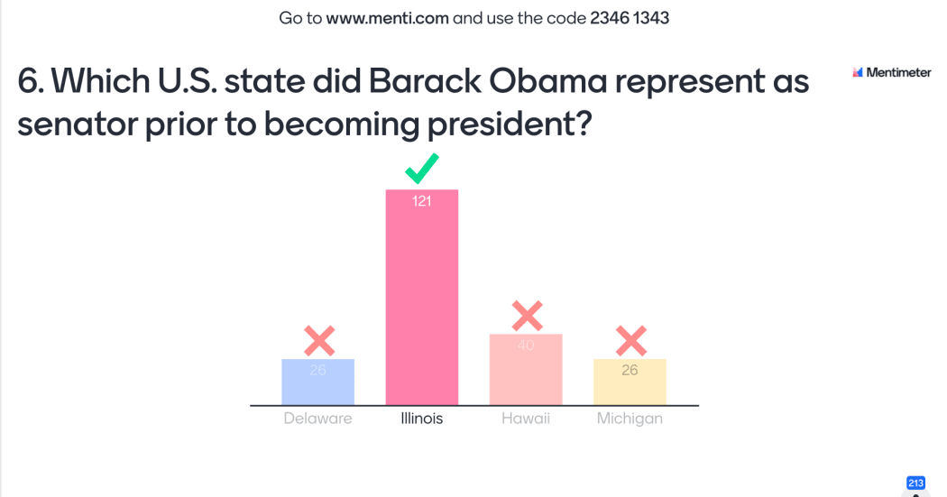 An example of a question in the pandemic quiz.