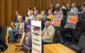 Protestors attend Christchurch city council meeting
