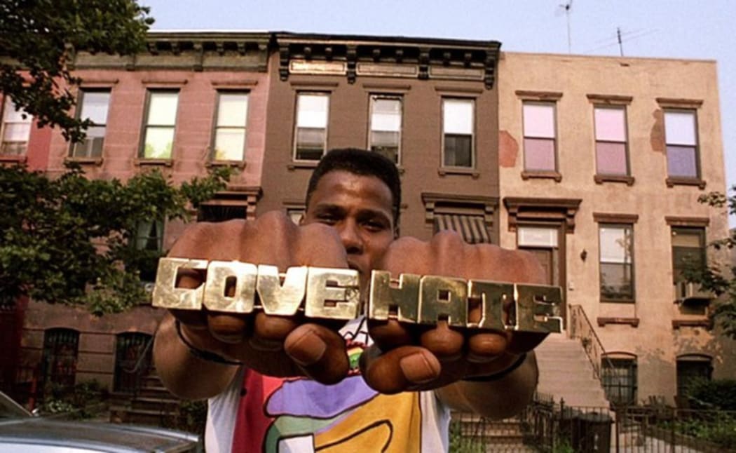 Bill Nunn as Radio Raheem in Spike Lee’s Do the Right Thing (1989).
