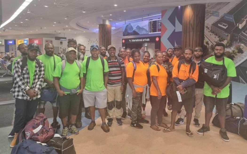 Around 60 RSE workers arrived in Auckland on Wednesday 8 March, on the first flight out of cyclone ravaged Vanuatu.