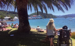 Kimberly Graham and family on holiday in Picton.